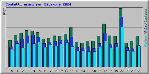 Contatti orari per Dicembre 2024